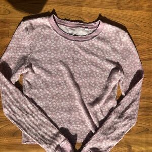 Pacsun pink floral long sleeve